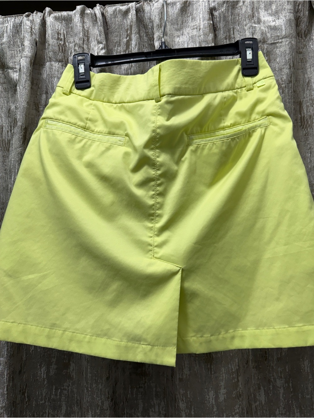 Puma Neon Yellow Golf Skort with Back Welt Pockets